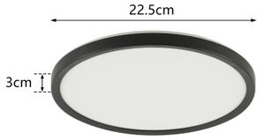 Brilagi - LED Лампа за баня ULTRA SLIM LED/12W/230V Ø 22,5 см черен IP54