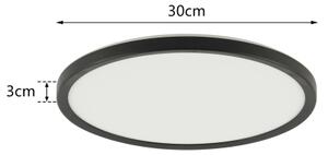 Brilagi - LED RGB димируемо осветително тяло ULTRA SLIM LED/18W/230V Ø 30 см, черно + дистанционно управление