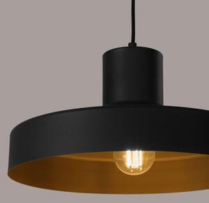 Sollux SL.1703 - Пендел BILO 1xE27/15W/230V Ø 35 см черен