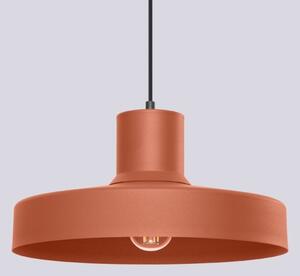 Sollux SL.1706 - Пендел BILO 1xE27/15W/230V Ø 35 см оранжев