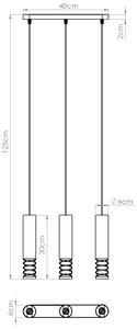 Sollux SL.1688 - Пендел LAMI 3xGU10/10W/230V бял