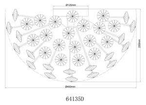 Globo 64135D - LED Плафониера KATRINA 4xG9/3,5W/230V златист