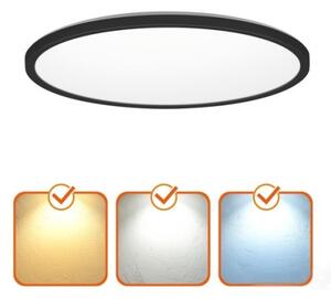 LED баня таванно осветление NIVERA LED/12W/230V IP54 Ø22,5 см черно