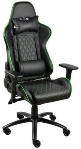 Геймърски стол Xmart XGC-203G Pro, до 120кг. макс тегло, еко кожа, газов амортисьор, коригиране височина, регулируем люлеещ механизъм, черен/зелен