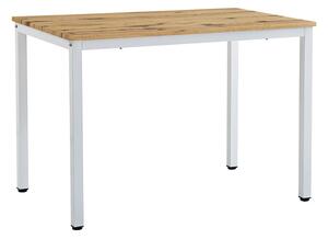 Трапезна маса WITTE МДФ/Метал в цвят сонома с бял крак 110x70x76см