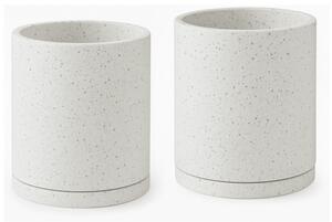 Комплект от 2 бели саксии, ø 26 cm Terrazzo - Bonami Selection