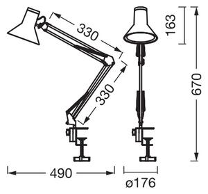 Osram - Димируема настолна лампа с щипка OFFICE LINE LED/9W/230V/3000K бяла