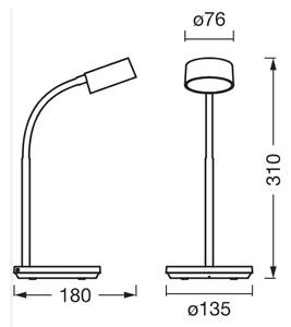 Osram - Димируема LED настолна лампа OFFICE LINE LED/4,8W/230V черна