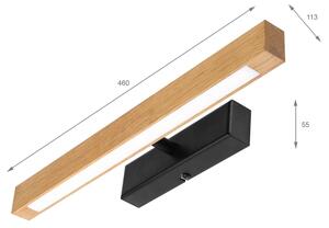 LED осветително тяло за картини VERDE LED/5,5W/230V 3000K 46 cm дъб/черно