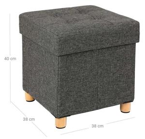 Табуретка SULTAN 38x40 см тъмно сива