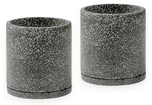 Комплект от 2 тъмносиви саксии, ø 26 cm Terrazzo - Bonami Selection