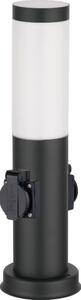 Brilagi - Външна лампа SCHUKO NOVA с 2 гнезда, 1xE27/15W/230V, 40 cm, IP44, черна