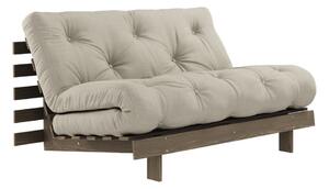 Сиво-бежов ленен разтегателен диван 140 cm Roots Carob – Karup Design