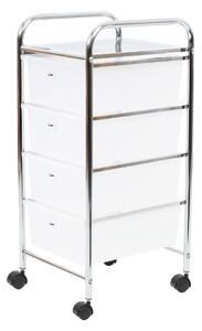 Пластмасов подвижен рафт в бяло и сребристо 33x79 см - Premier Housewares