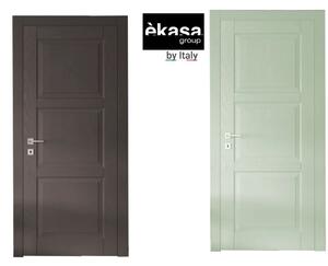 Интериорна врата с каса EKASA LIGHT 80×210×12 см – Дясна, Магнитна брава, Двуцветна Antracite/Salvia