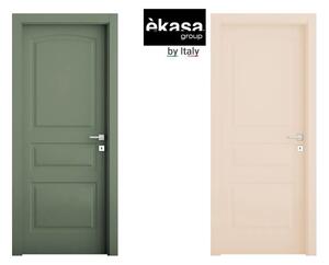 Интериорна врата с каса EKASA LIGHT 80×210×12 см – Дясна, Магнитна брава, Двуцветна Oliva/Cipria