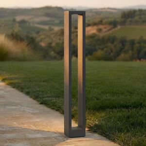 Lucande Jupp LED осветление за пътеки, 90 cm, антрацит, метал, IP54, Черен, Алуминий, Модерен
