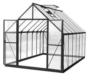 Поликарбонатна градинска оранжерия Aurora 2,4 x 3,6 м CoverTech черна