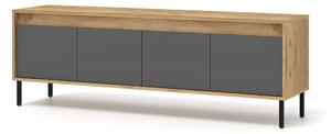 ТВ шкаф NESTA 166 cm, златен дъб/базалт