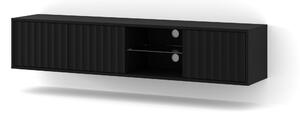 Окачен универсален ТВ шкаф Vina 156 cm, черен мат