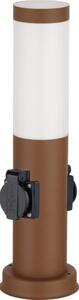 Brilagi - Външна лампа с 2 гнезда SCHUKO NOVA 1xE27/15W/230V 40 cm IP44 кафява