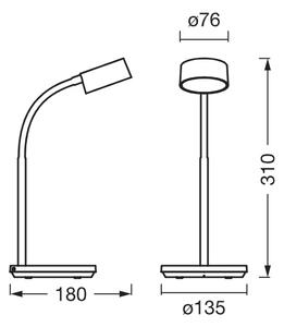 Osram - димируема LED настолна лампа OFFICE LINE LED/4,8W/230V бяла