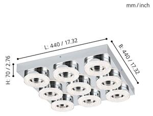 Eglo 95665 - LED таванно осветително тяло FRADELO 9xLED/4W/230V