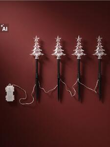 Sinsay - Коледни LED лампички за забиване в земята с мотив на елхи - clear