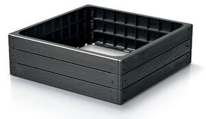 Повдигната леха 75,6x75,6x25cm Дървесна основа антрацит