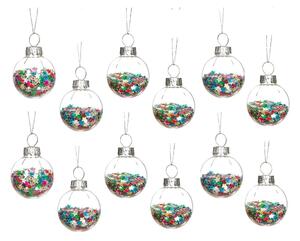 Стъклени коледни топки в комплект 12 бр. ø 3 cm Disco Stars Mini – Sass & Belle