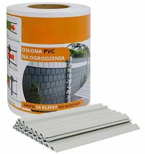 Засенчващо фолио за огради 19cm x 35m 450g/m2 Бяло + колчета 24pcs