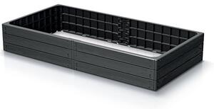 Повдигната леха 149,2x75,6x25cm Дървесна основа антрацит