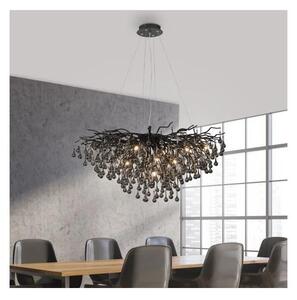 Paul Neuhaus 2192-18 - Висящ полилей на кабел ICICLE 10xG9/40W/230V 50x100 cm черен