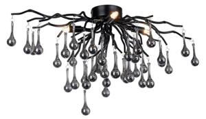 Paul Neuhaus 8090-18 - Прикрепен полилей ICICLE 4xG9/40W/230V 30x60 cm черен