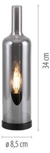 JUST LIGHT. 14006-25 - Настолна лампа BOTTLE 1xE14/25W/230V черна/опушена