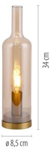 JUST LIGHT. 14006-27 - Настолна лампа BOTTLE 1xE14/25W/230V бежова/опушена
