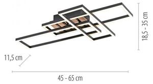 JUST LIGHT. 14051-79 - LED плафон AKUSTIKA LED/20,5W/230V дъб/черно