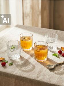 Sinsay - Комплект чаши с релефен мотив 4 pack - clear
