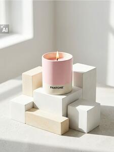 Sinsay - Свещ в керамичен съд Pantone - пастелнорозово