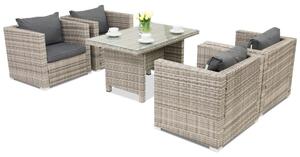 Градински мебели от техноратан Roma Premium 4 Garden Point сив