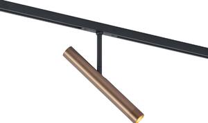 Модерен тъмнобронзов прожектор за 1-фазна релсова система - Slimline Avery