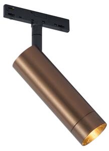 Модерен тъмнобронзов прожектор за 1-фазна релсова система GU10 35mm - Slimline Uzzy