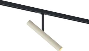 Модерен спот бежов с черно за 1-фазна релсова система - Slimline Avery