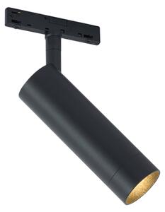 Модерен прожектор черен за 1-фазна релсова система GU10 35mm - Slimline Uzzy