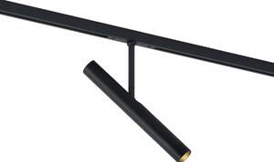 Модерен прожектор черен за 1-фазна релсова система - Slimline Avery