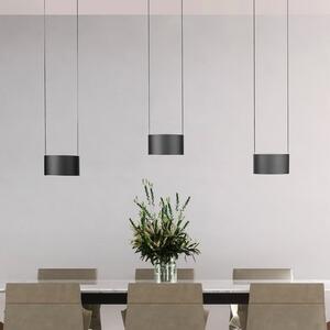 PURE LED висяща лампа Clipse, сива, дължина 110 cm, CTT, 6-светлинна., Затъмняване, Сив, Дневна/трапезария, Метал, Модерен