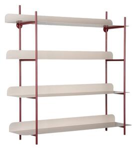 Бордо/сив на няколко нива метален стенен рафт 60 cm Reina Cuatro – PT LIVING