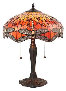 Endon 64093 - Настолна лампа Tiffany DRAGONFLY 2xE27/60W/230V диаметър 41 см
