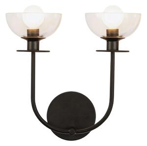 Alora Mood ALM-SYLVIA-2WB-BK-CL - Стенно осветително тяло SYLVIA 2xE14/40W/230V, черно