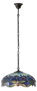 Endon 64080 - Полилей на верига Tiffany DRAGONFLY 3xE27/60W/230V Ø 41 cm